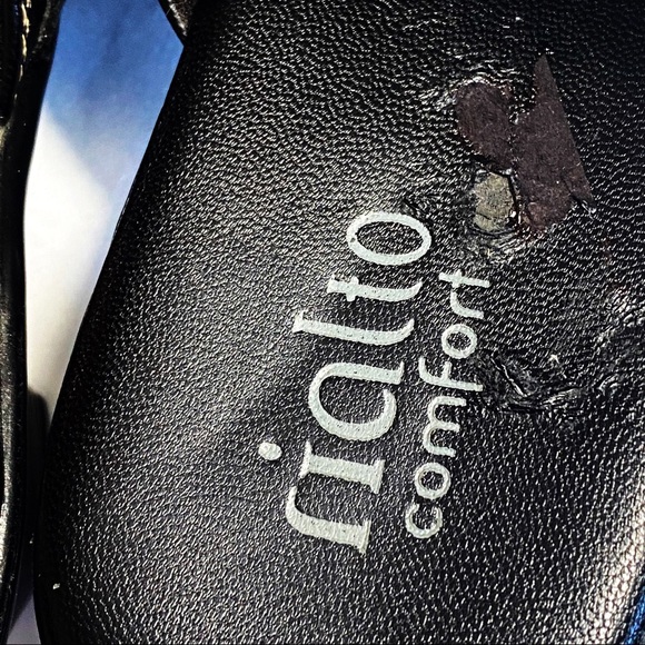 RIALTO clog braided trim clog shoes contrast stitching EUC 2 3/4” heel 7.5 M - Picture 5 of 7